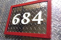 Catchy DIamond plate sign by onlinediamondplate.com