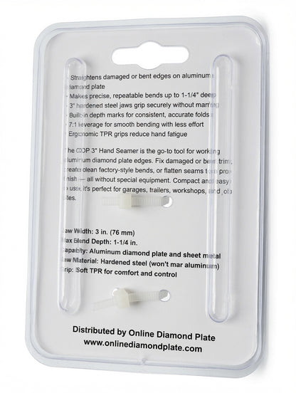 Diamond Plate Edge Straightener & Bending Tongs | Fairmont | 3" Jaw
