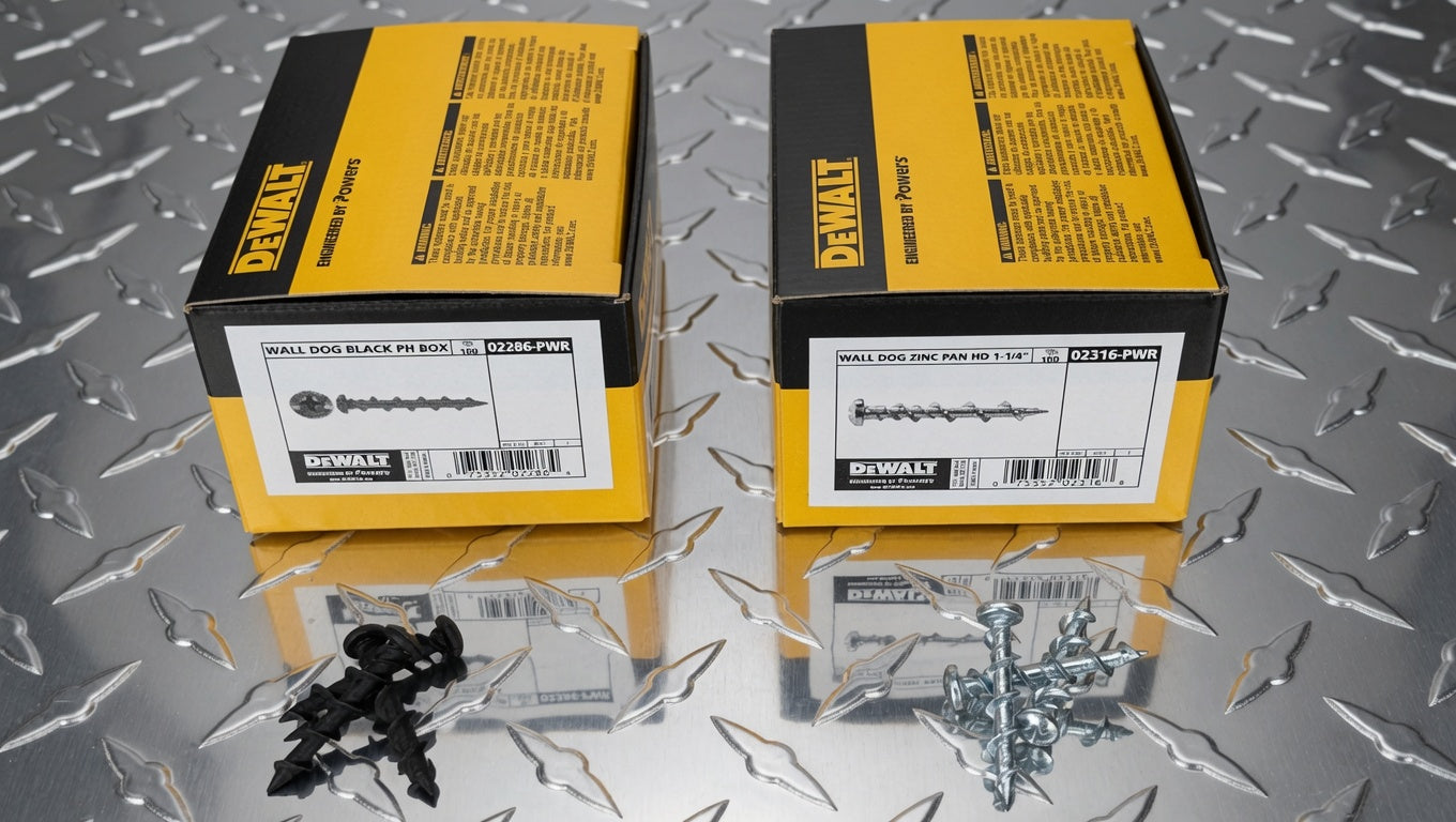Diamond Plate Screws – Works in Drywall, Wood & Metal Studs | 100-Pack