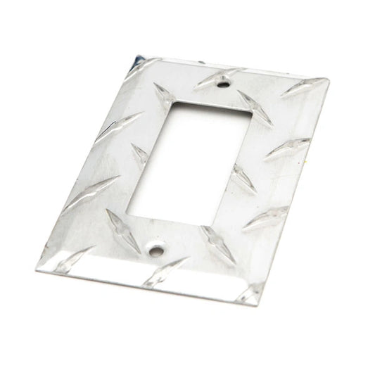 Aluminum Diamond Plate Switch Plate – Single Rocker (GFI)
