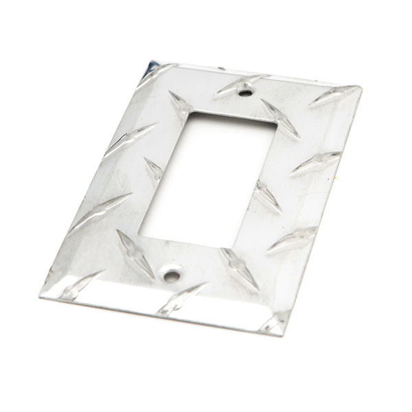 Aluminum Diamond Plate Cover Plate – Single Rocker (GFI)