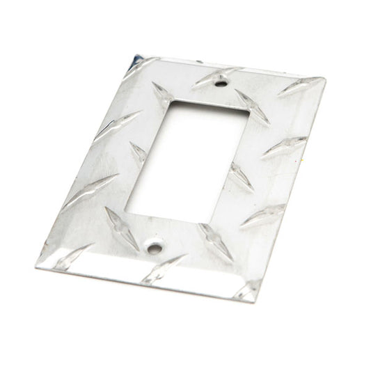 Aluminum Diamond Plate Cover Plate – Single Rocker (GFI)