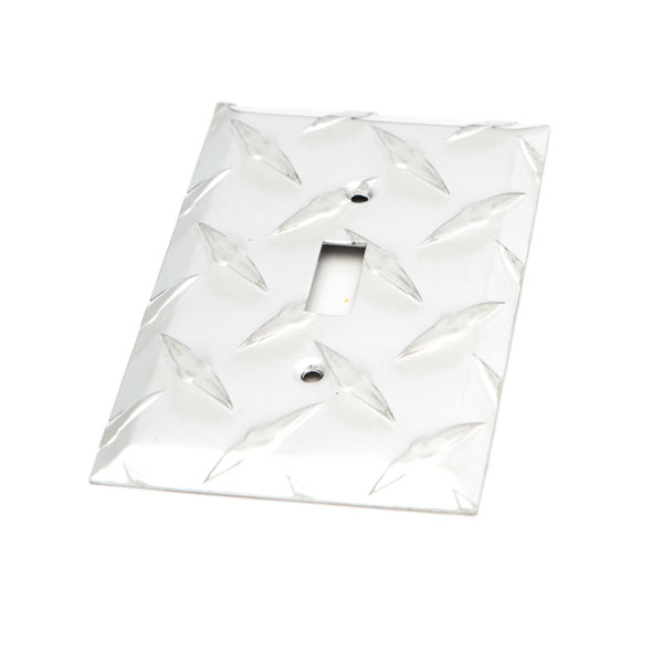Aluminum Diamond Plate Cover Plate – Single Toggle