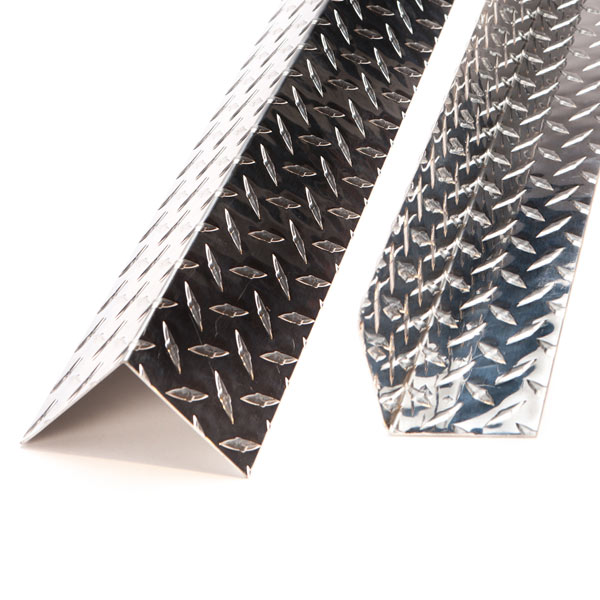 1.5" x 1.5" x 24" Aluminum Diamond Plate Tread Brite Corner Guard Angle .063