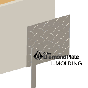 small animation of installation of j-molding from online diamond plate